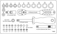 Socket and bit set, 1/4", 36 pieces #thumbnail-6
