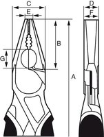 ERGO™ Combination pliers with two-component handle, chrome-plated, 180 mm, industrial packaging #thumbnail-2
