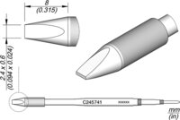 Chisel shaped soldering tip, 2.4 x 0.6 mm, C245741 #thumbnail-1
