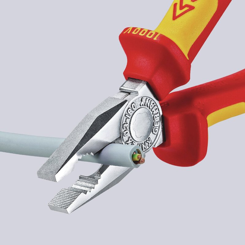 Combination pliers, insulated, with multi-component sleeves, VDE tested, chrome-plated, 160 mm (SB card/blister) #3