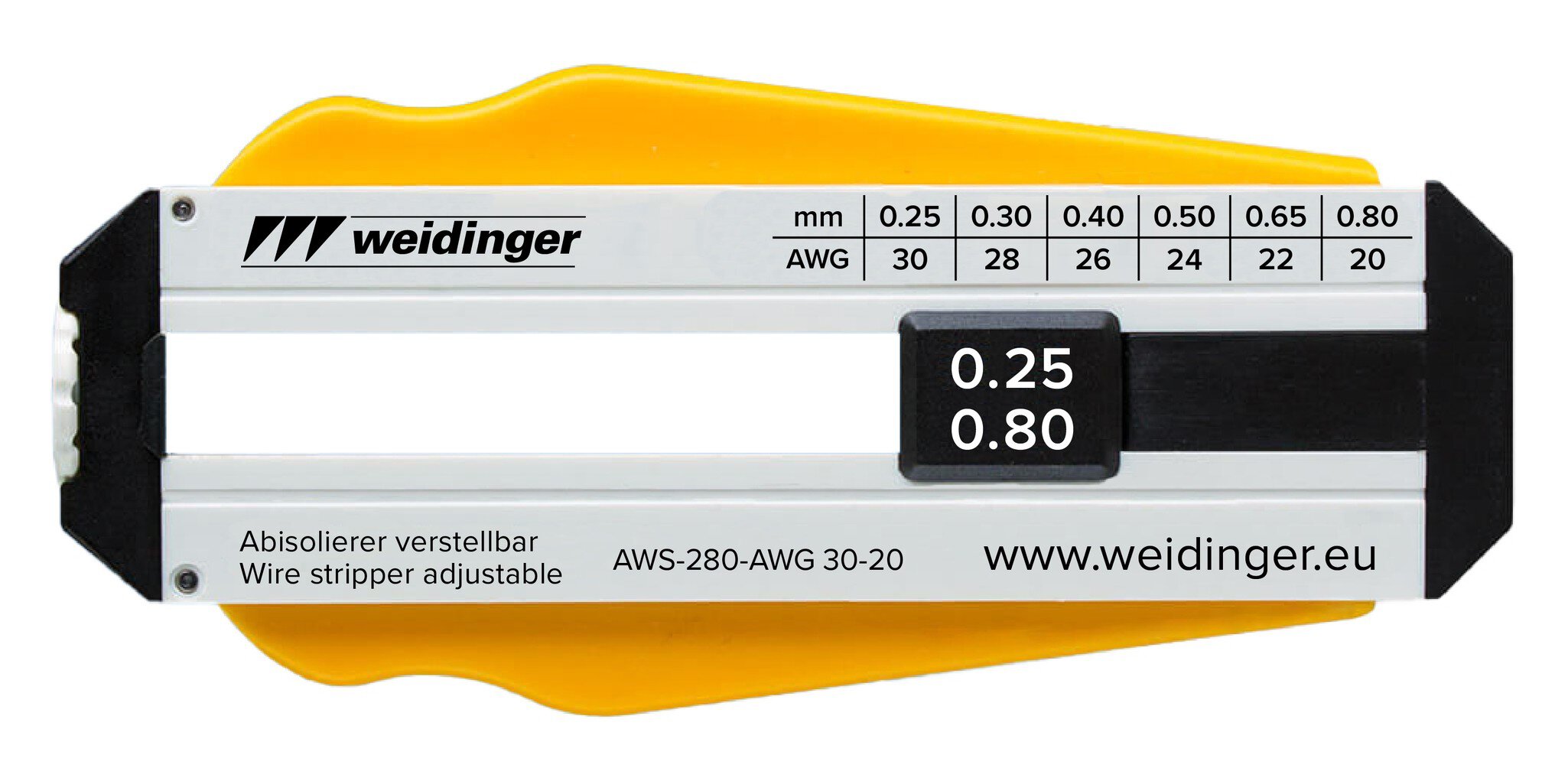 Abisolierer für AWG 30-20, verstellbar, für PVC- und PTFE-Drähte, Ø 0,25 - 0,8 mm #zoom-1