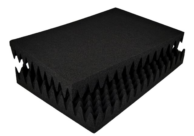 ESD studded foam set for case K2003 ESD, black, 415 x 275 mm