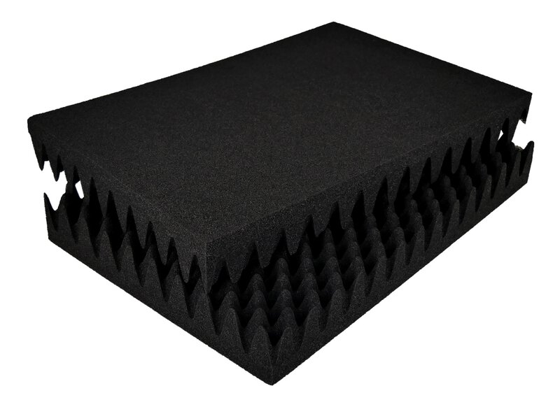 ESD studded foam set for case K2003 ESD, black, 415 x 275 mm