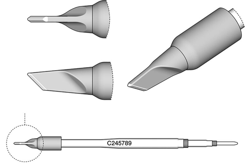 Lötspitze messerförmig 3,5 x 0,3 mm, C245789