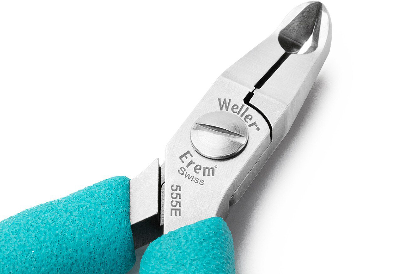 Weller 555E Tip Cutter Angled Narrow Head Cutter 120 Mm, Semi Flush, 1.2 Mm, 40 ° EREM Series #zoom-3