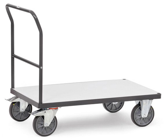 ESD push handle trolley, 1 shelf, 600 kg, 1000 x 700 mm #zoom-1