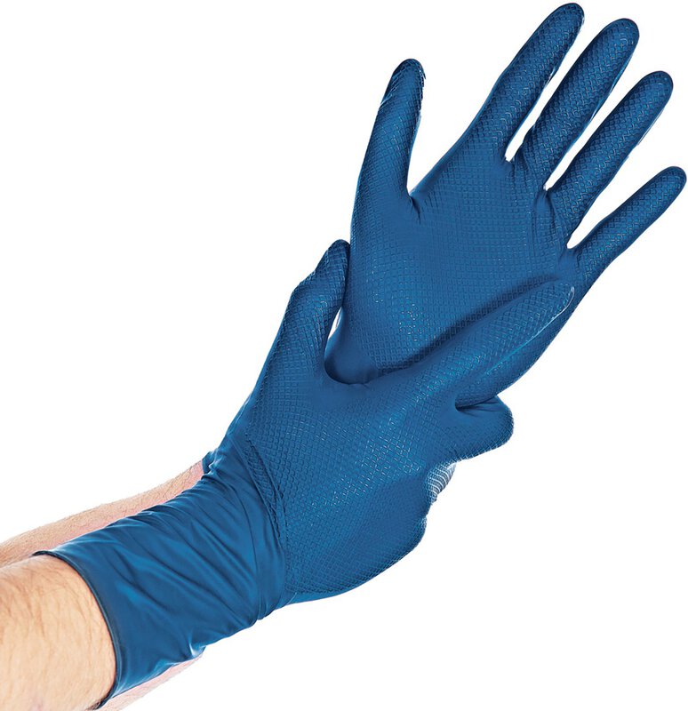 Nitrilhandschuhe Power Grip Long, blau, puderfrei, Größe 8/M #1