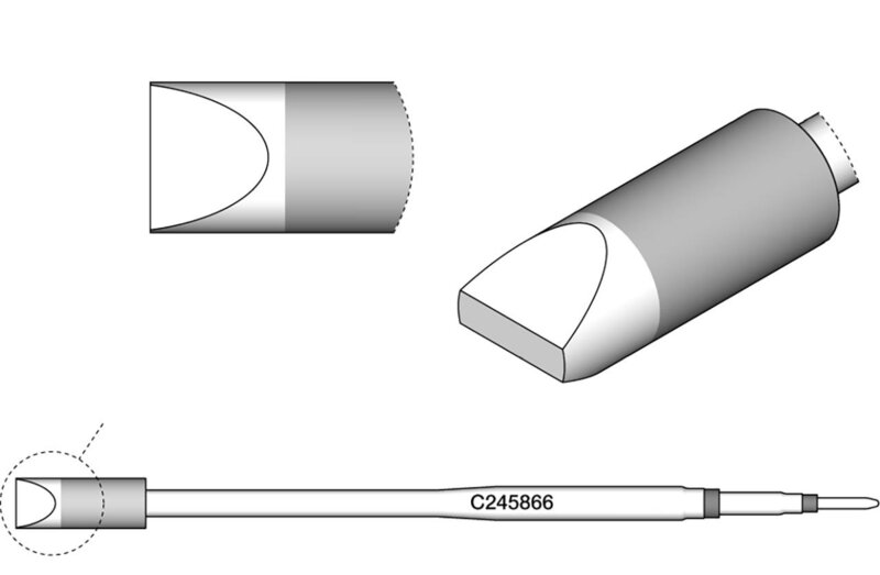 Lötspitze meißelförmig, 6,6 x 1,8 mm, C245866 #2