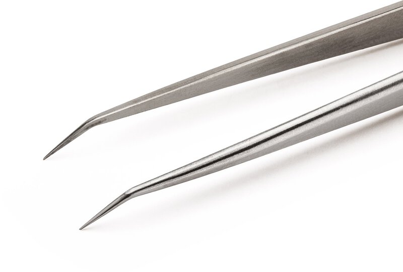 Weller Erem 65ASA Precision Tweezers Curved 50° Very Pointed Tips For Working With Extra-Small Chips And Other Miniature components #1