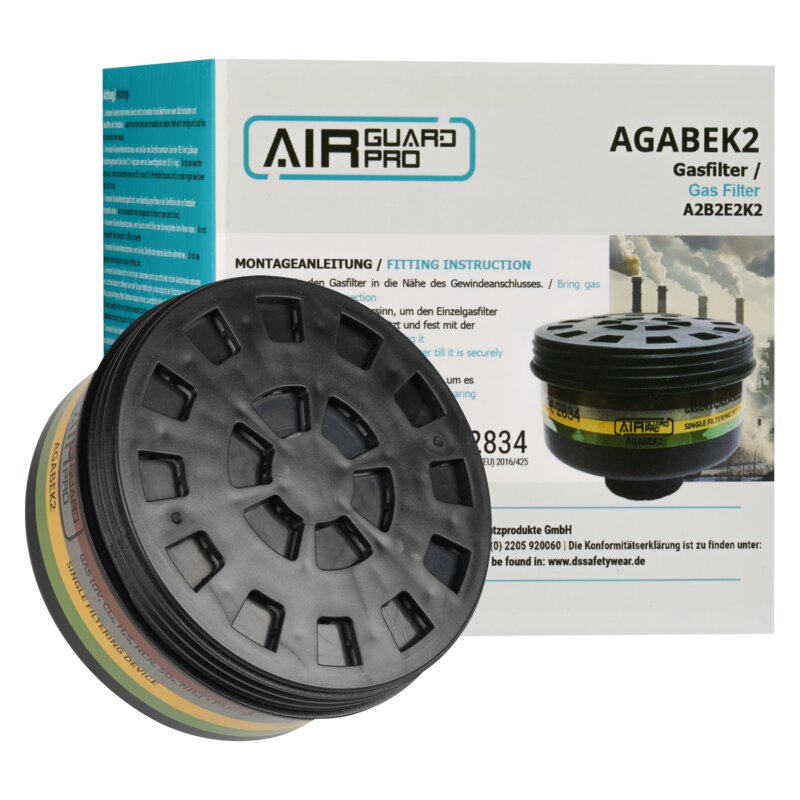 AirGuard Pro® Gasfilter ABEK2, für Atemschutz-Vollmaske, mit RD40-Anschluss #1
