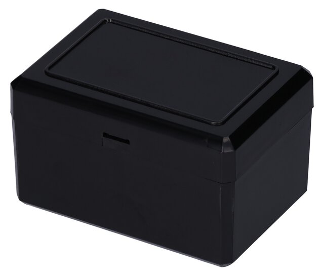 ESD Stapeldose mit Scharnierdeckel, Innenmaß: 75 x 50 x 45 mm