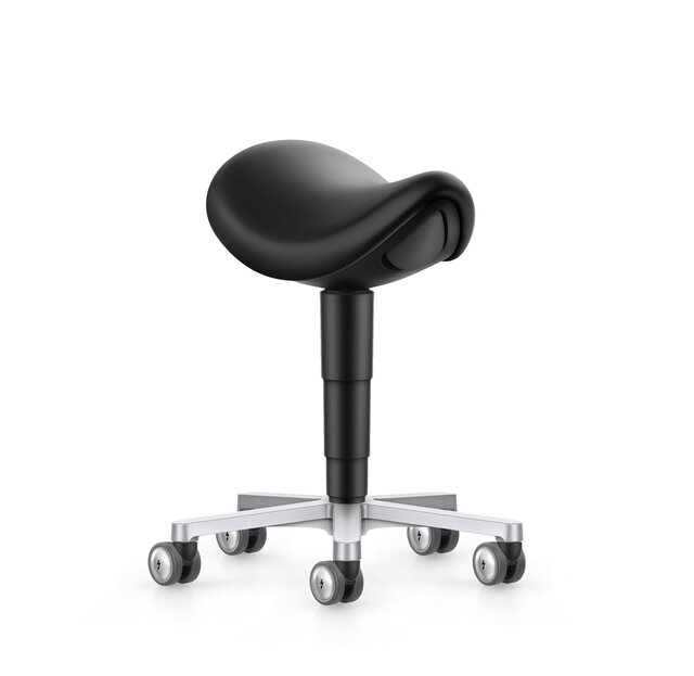 Tabouret de selle pour salle blanche, avec roulettes, div. variantes de couleurs