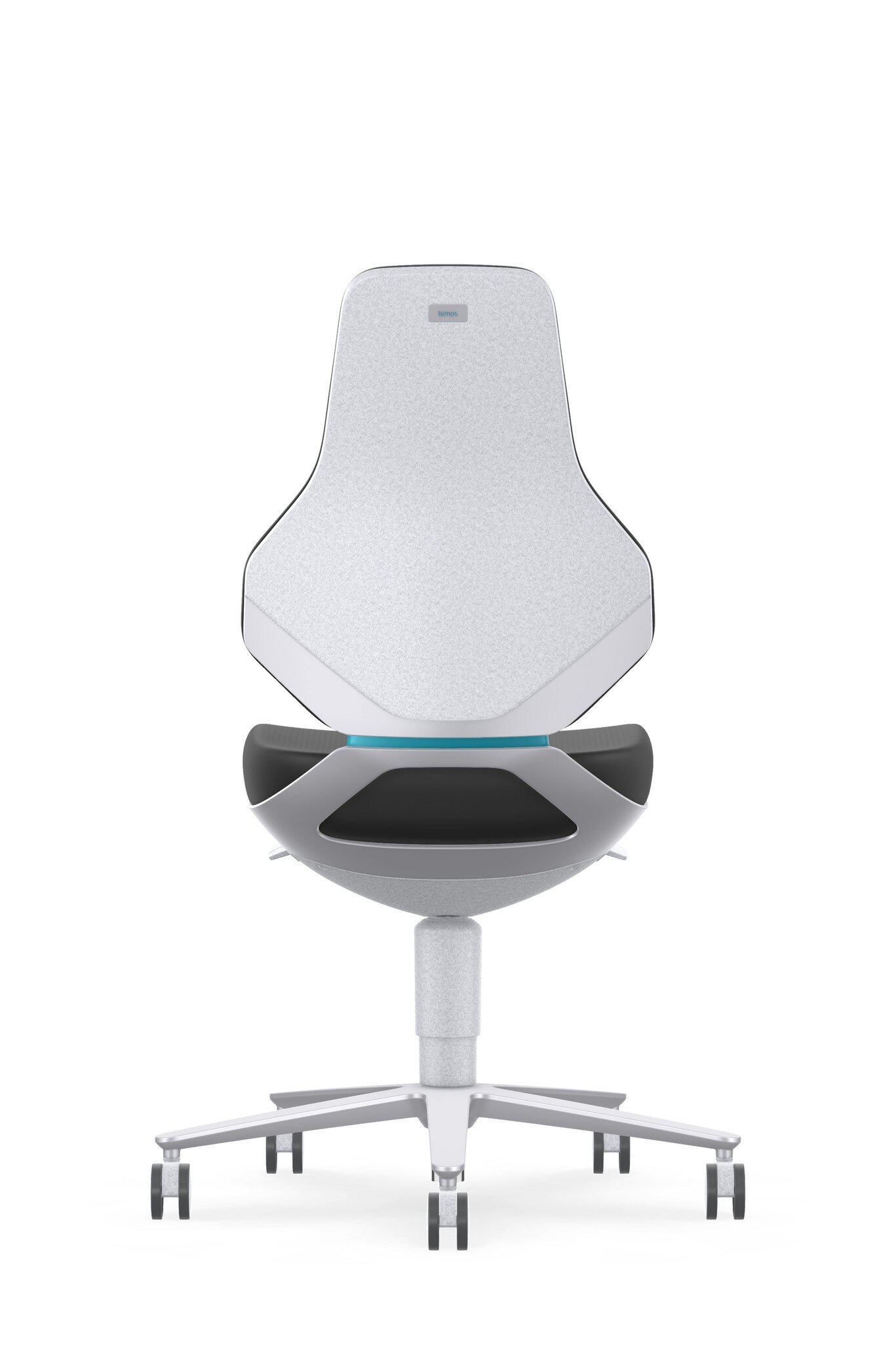 ESD cleanroom TEXON 2 industrial swivel chair, with castors, Skintec black #zoom-2