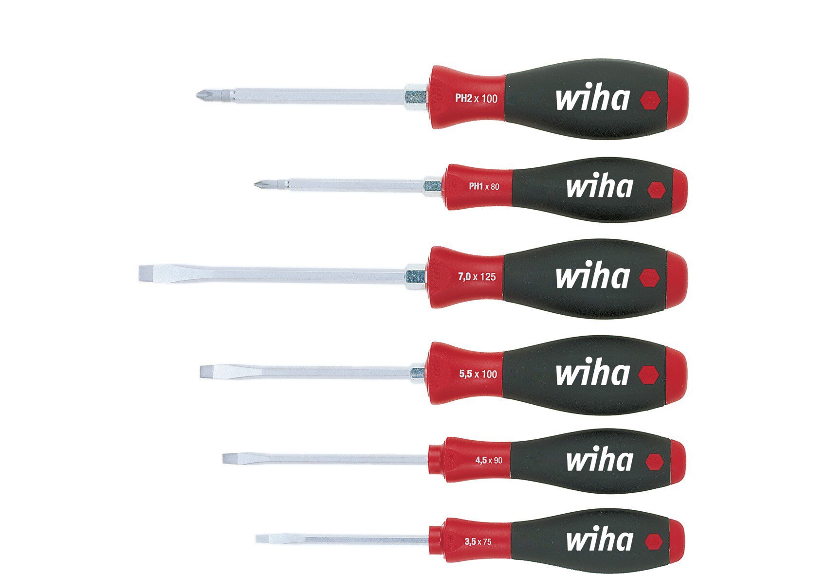 Screwdriver set SoftFinish® slot, Phillips 6-piece with hexagon socket (21248) #zoom-1