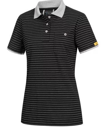 ESD-Poloshirt CONDUCTEX Damen, grau/blau, Brusttasche, L #zoom-1