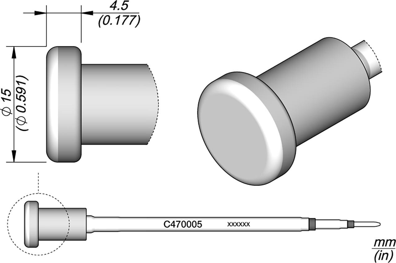 Lötspitze rund/flach, D 15 mm, C470005 #zoom-1