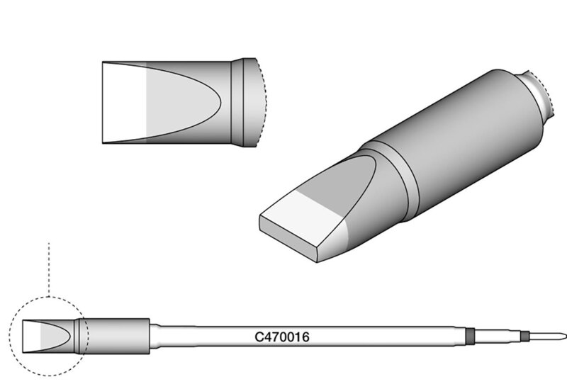 Grot lutowniczy w kształcie dłuta 7,5 x 1,7 mm #2