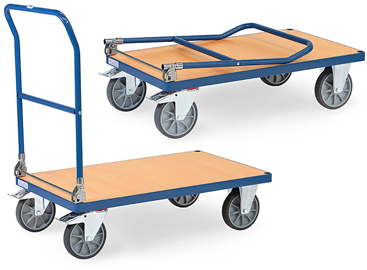 Klappwagen, Tragkraft 600kg, Schiebebügel klappbar, 1000x600mm #zoom-3