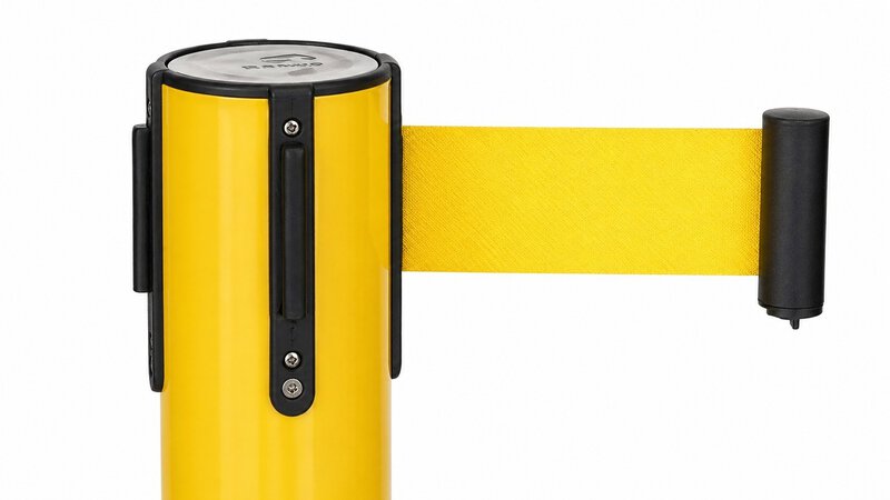 Gurtabsperrpfosten mit 5m Gurtband "ESD PROTECTED AREA", gelb, 96 cm #2