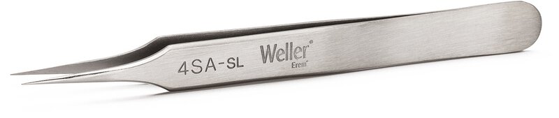 Weller Erem 4SASL Precision Tweezers with Very Pointed Tips with Stainless Steel #1