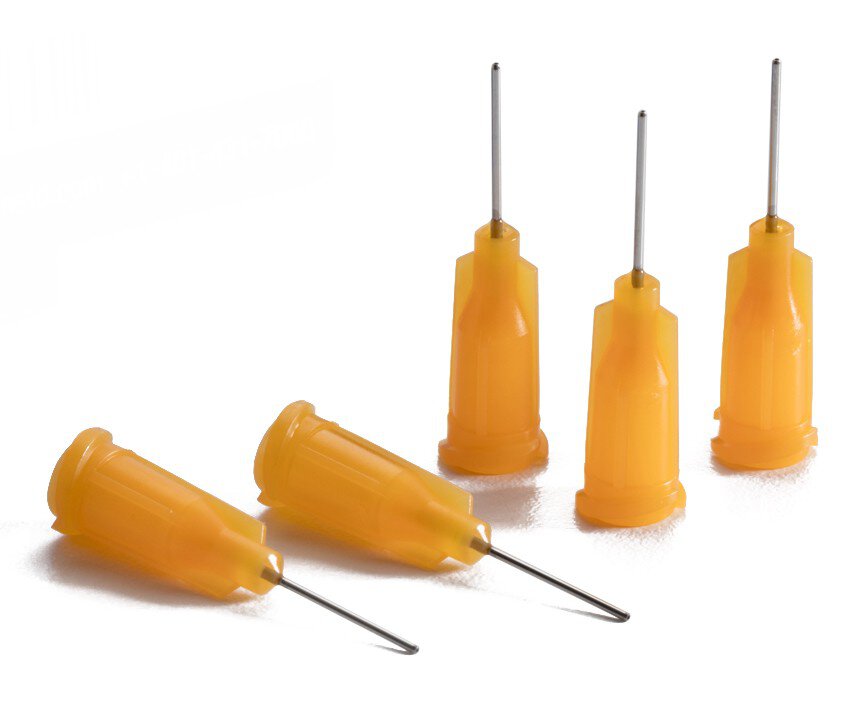 Dispensing needle 0.5", beveled, chamfered, gauge 23, orange #zoom-1