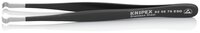 ESD Positionierpinzette, geriffelt, Edelstahl, 122 mm #thumbnail-1