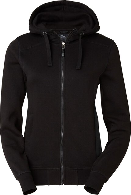 Felpa Ava con zip intera, donna, nero