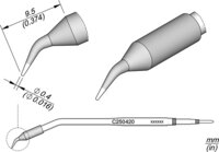 Lötspitze meißelförmig, gebogen, D: 0,4 mm, C250420 #thumbnail-1