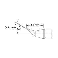 MicroFine Lötspitze konisch 30° gebogen, 0.1x4.5mm, 800 Serie #thumbnail-3