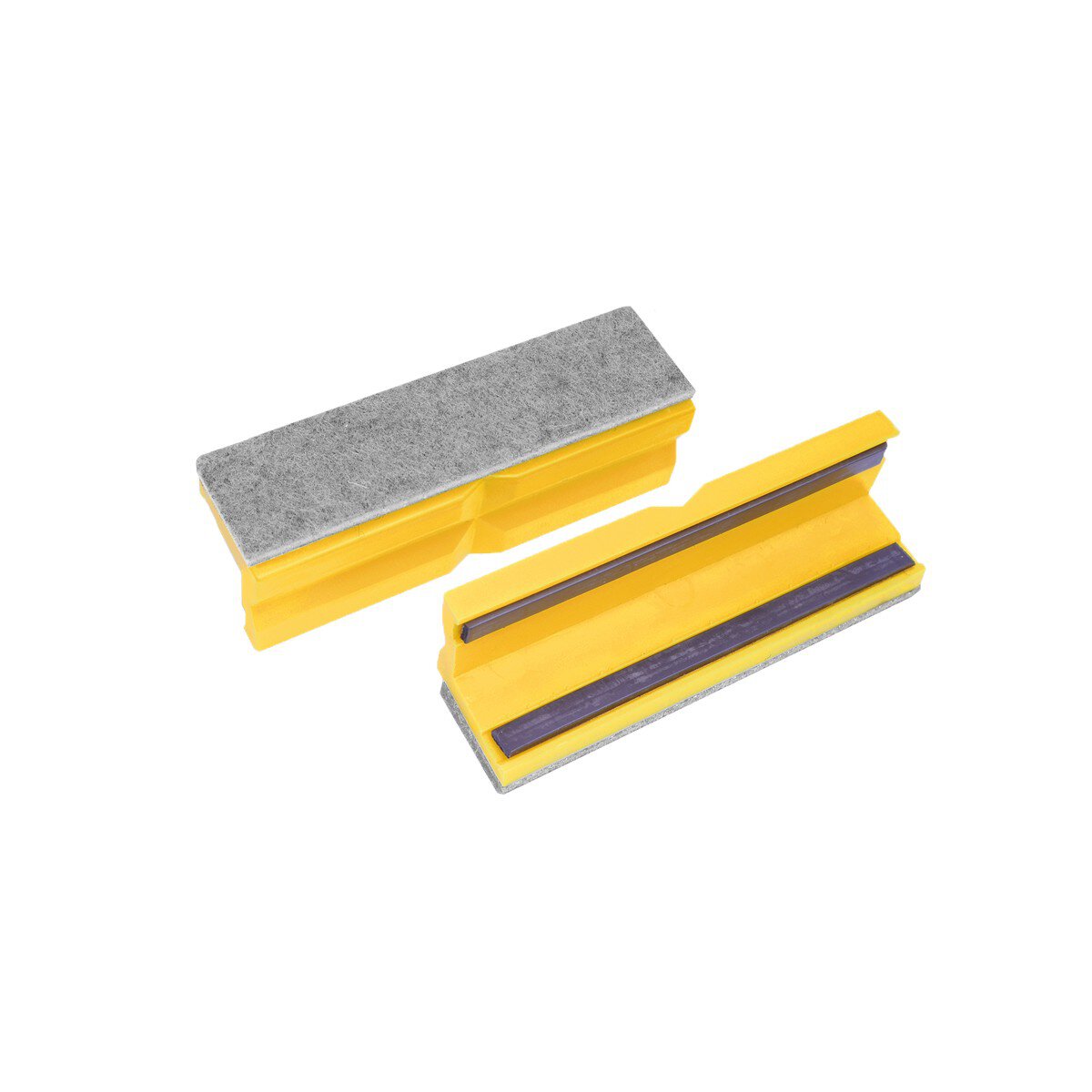 Schonbacken Filz/Kunststoff 125mm gelb, mit Magnetleiste (Paar) #zoom-1