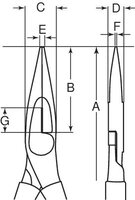 Flat round nose pliers, VDE insulated, 200 mm #thumbnail-3