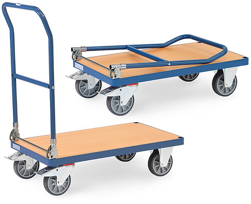 Klappwagen, Tragkraft 600kg, Schiebebügel klappbar, 850x500mm #3