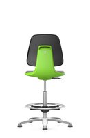 LABSIT 3 laboratory swivel chair, with glides and foot ring, fabric Lucia green #thumbnail-2