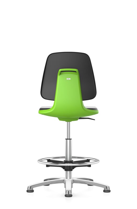 LABSIT 3 laboratory swivel chair, with glides and foot ring, fabric Lucia green #2