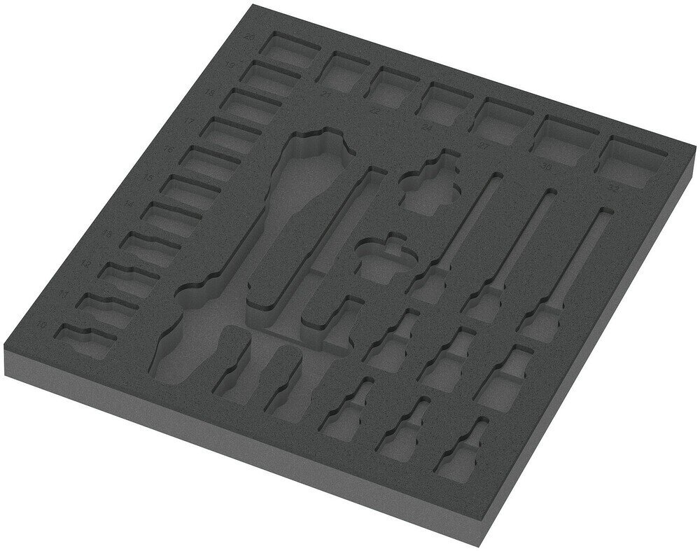 Schaumstoffeinlage 8000 C Zyklop Knarre 1/2" Set 1, ohne Werkzeug, 344 x 30 x 392 mm #zoom-1