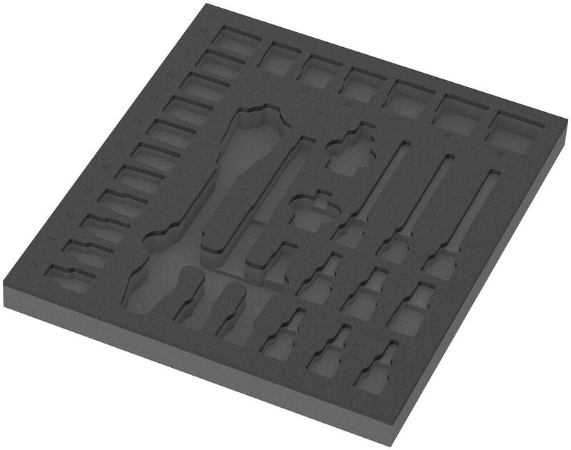 Schaumstoffeinlage 8000 C Zyklop Knarre 1/2" Set 1, ohne Werkzeug, 344 x 30 x 392 mm #1