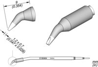 Soldeerstift beitelvormig, gebogen, 1,2 x 0,7 mm, C130404 #thumbnail-1