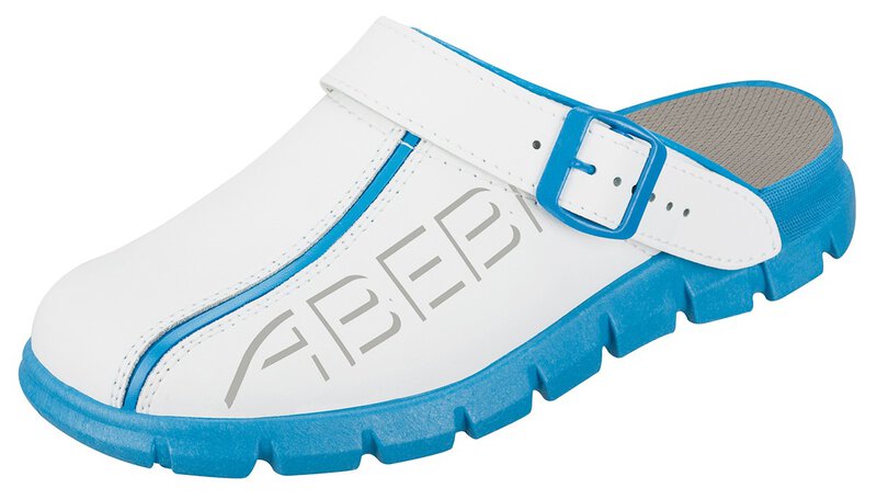 Clog white/blue with print - 48, 7312 work shoes Dynamic ladies / men, OB