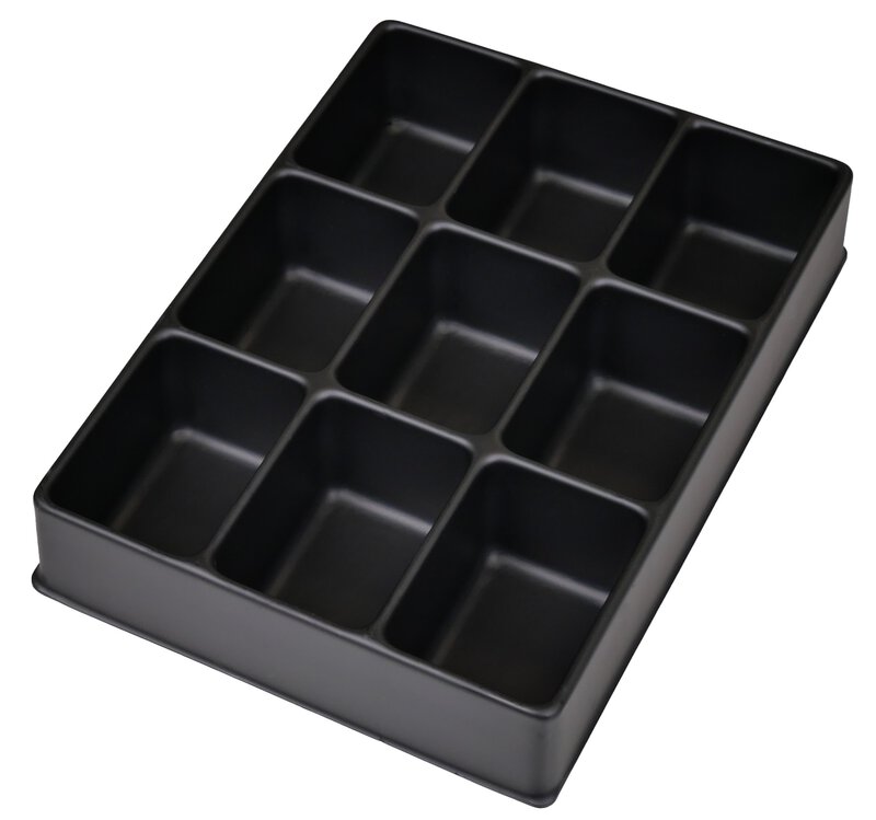 Inserto ESD per valigetta K2001 ESD, 9 scomparti ciascuno 72 x 50 mm