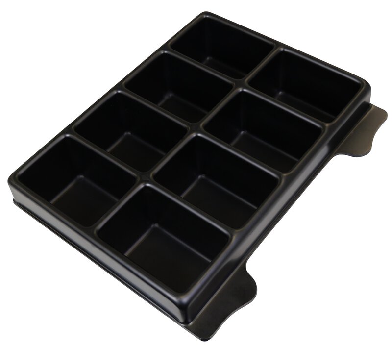 ESD-inzetstuk voor kast K2006 ESD, 8 vakken elk 104 x 70 mm #1