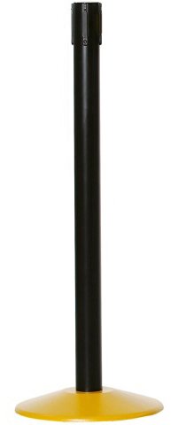 Belt barrier posts, post tube black, base plate yellow #zoom-1