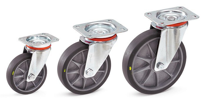 Zwenkwiel, wielen met TPE-ESD banden, 160x40mm. #zoom-1