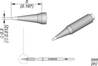 Soldeerstift conisch, D: 0,3 mm, recht, rond, C105103 #thumbnail-1