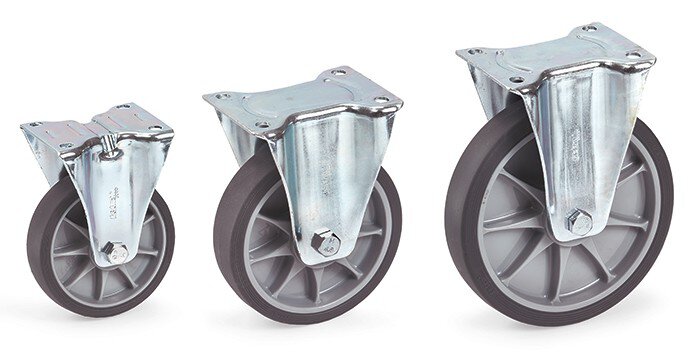 roulette fixe 160 x 40 mm avec bandage TPE  #zoom-1