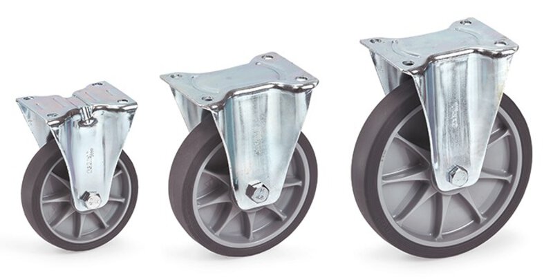 roulette fixe 160 x 40 mm avec bandage TPE 