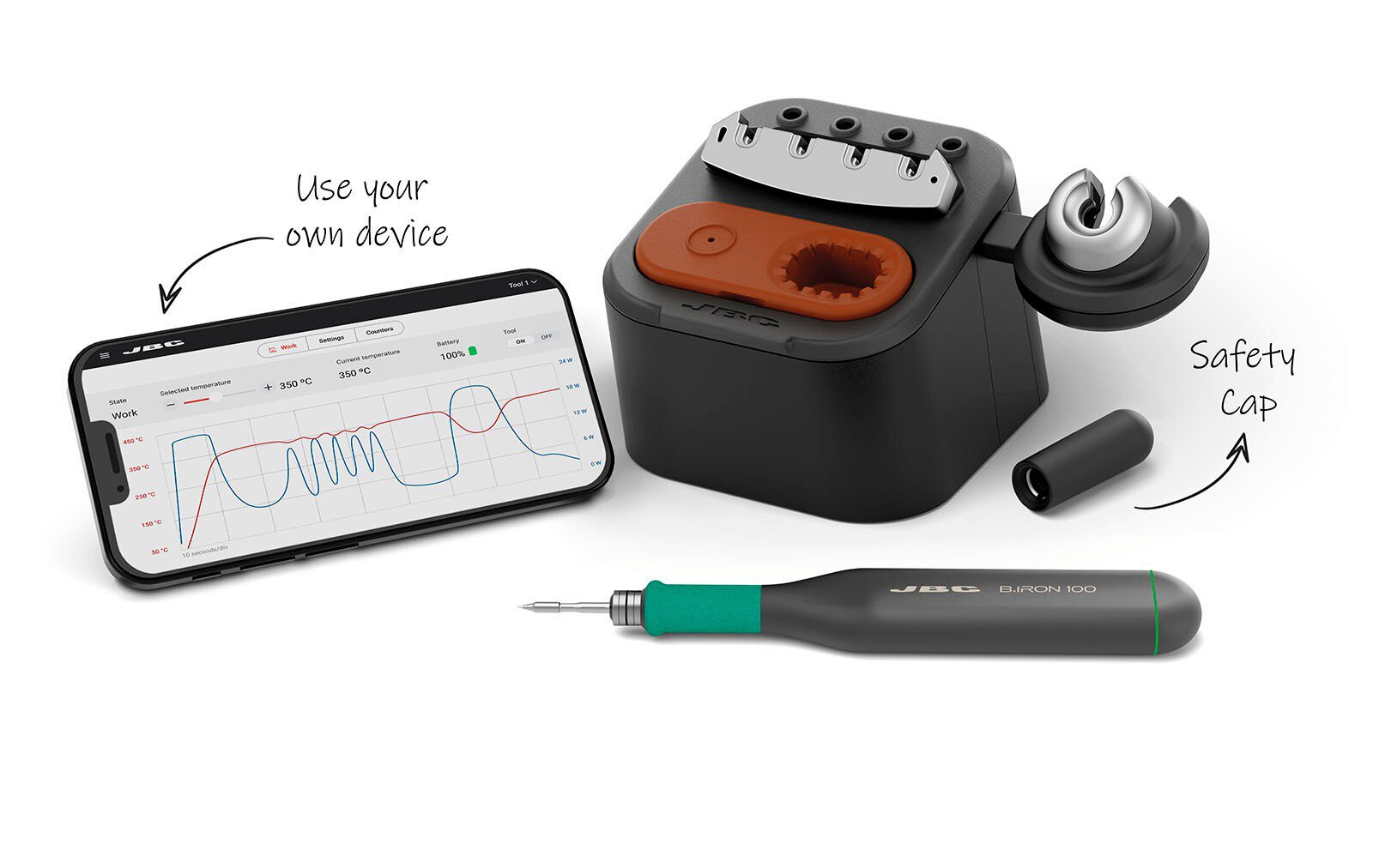 B-Iron soldeerstation met B.100 Light Tool, zonder draagbaar display #zoom-1