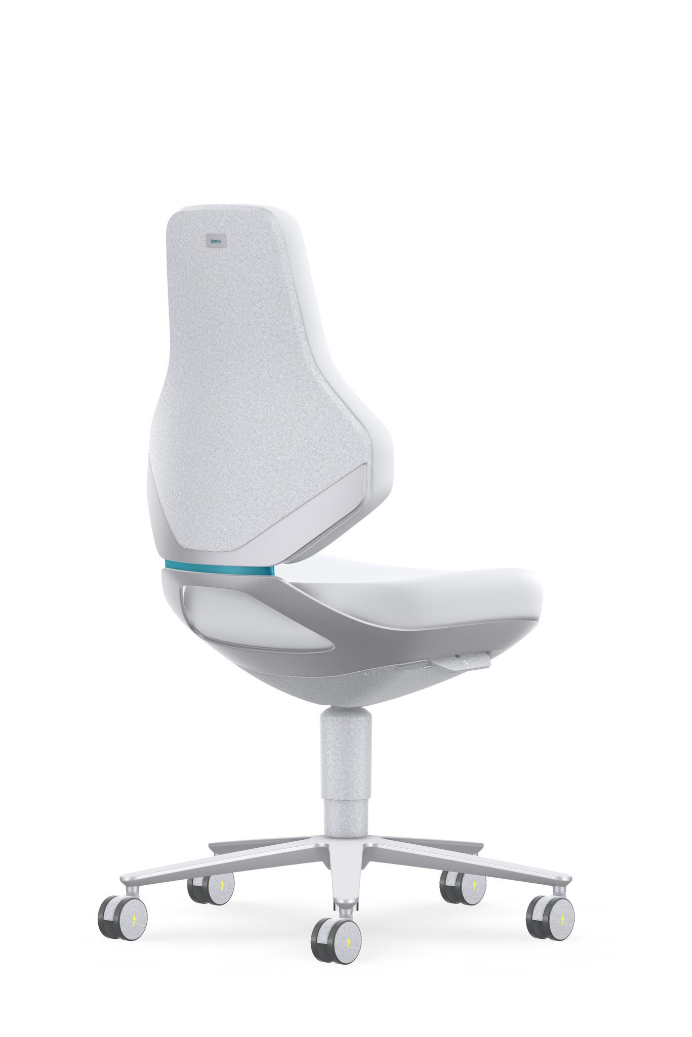 ESD cleanroom TEXON 2 industrial swivel chair, with castors, Skintec white #zoom-5