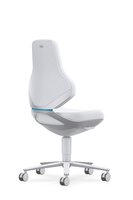 ESD cleanroom TEXON 2 industrial swivel chair, with castors, Skintec white #thumbnail-5