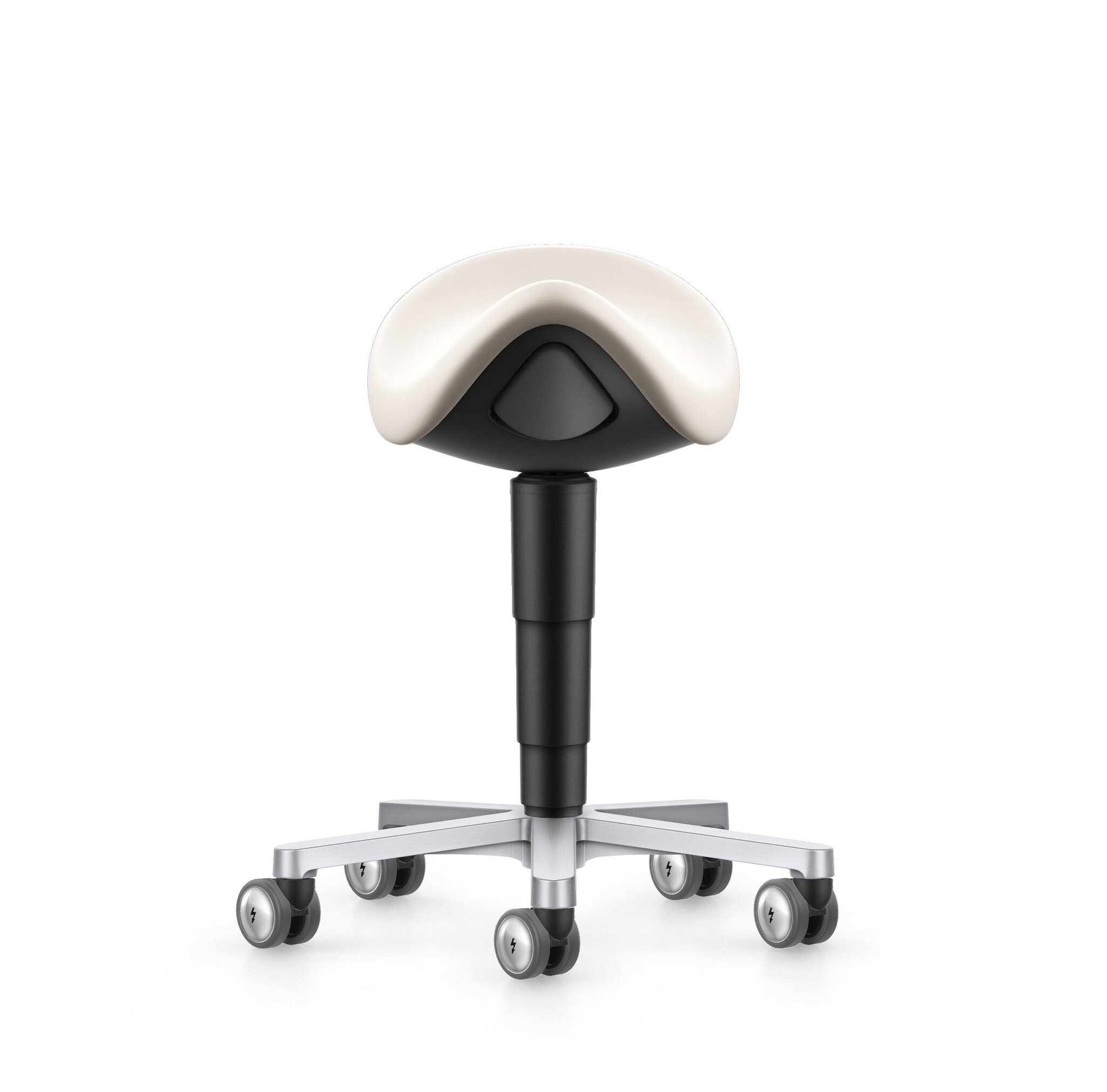 Reinraum Sattelhocker, mit Rollen, Kunstleder Magic hellbeige #zoom-2