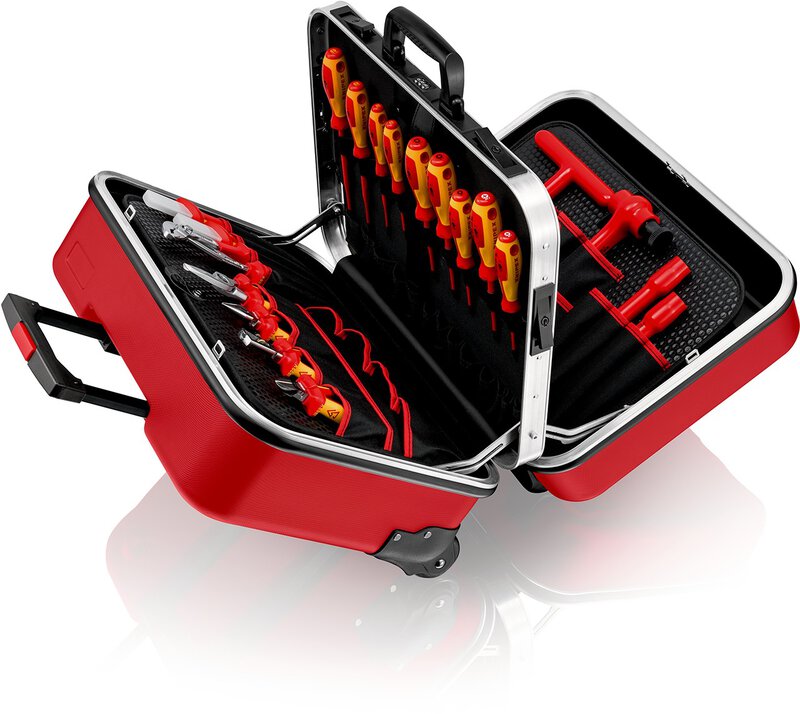 Werkzeugkoffer "BIG Twin Move RED" Elektro Kompetenz, 42-teilig #1
